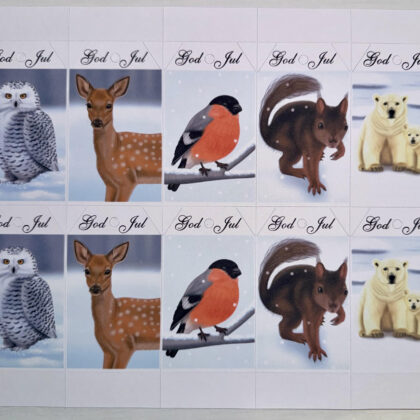 Julegavelapper 10 pk. 2025