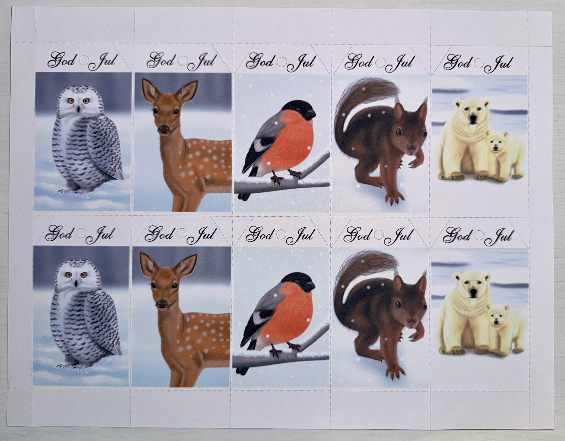 Julegavelapper 10 pk. 2025